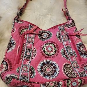 Vera Bradley retired pink cupcake Lisa b hobo shoulder handbag.